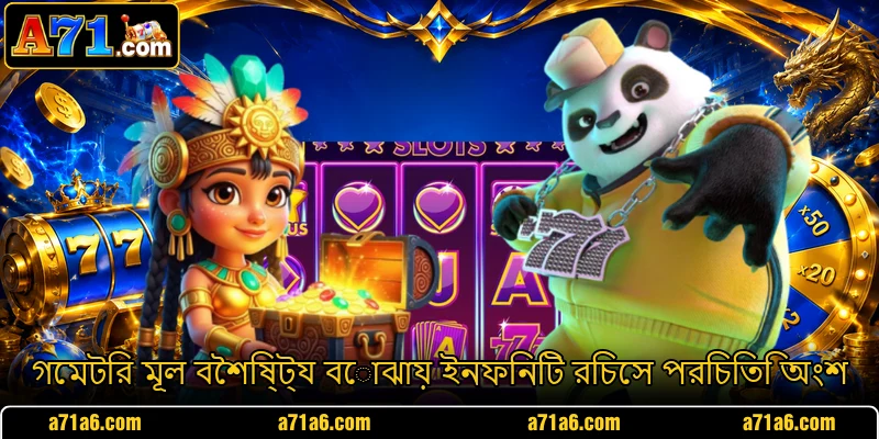 গেমটির মূল বৈশিষ্ট্য বোঝায় ইনফিনিট রিচেস পরিচিতি অংশ