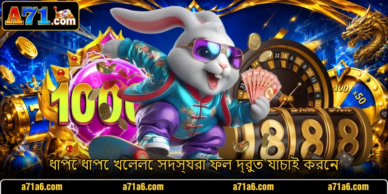 ধাপে ধাপে খেললে সদস্যরা ফল দ্রুত যাচাই করেন