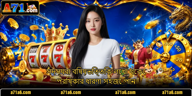 সদস্যরা বিষয়ভিত্তিক লেখা থেকে পরিষ্কার ধারণা সহজে পান